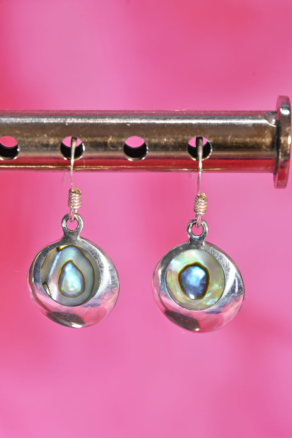 Thumbnail: Vintage Paua and silver earrings