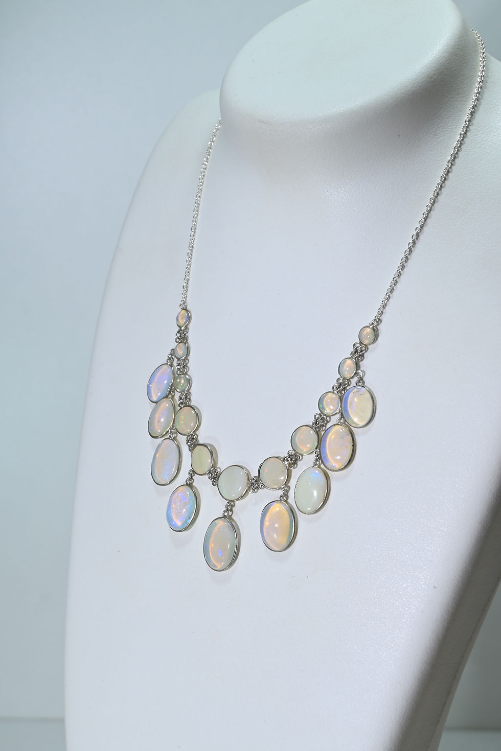 Thumbnail: Victorian jelly opal fringe necklace