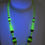 Küçük resim: Vintage 1930's Vaseline glass uranium glass necklace