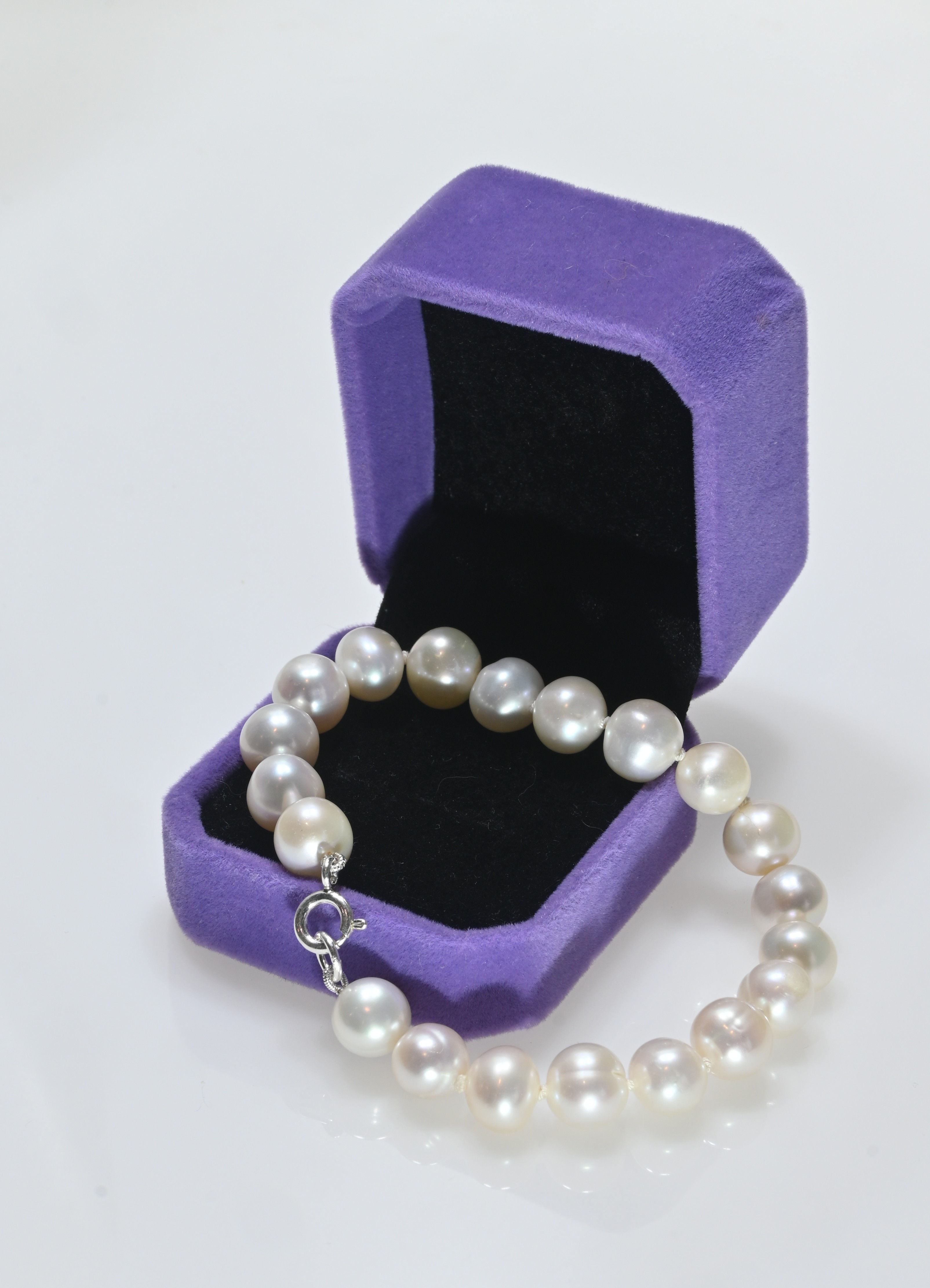 Bracciale con perle d'acqua dolce e chiusura in argento, 200 mm #2