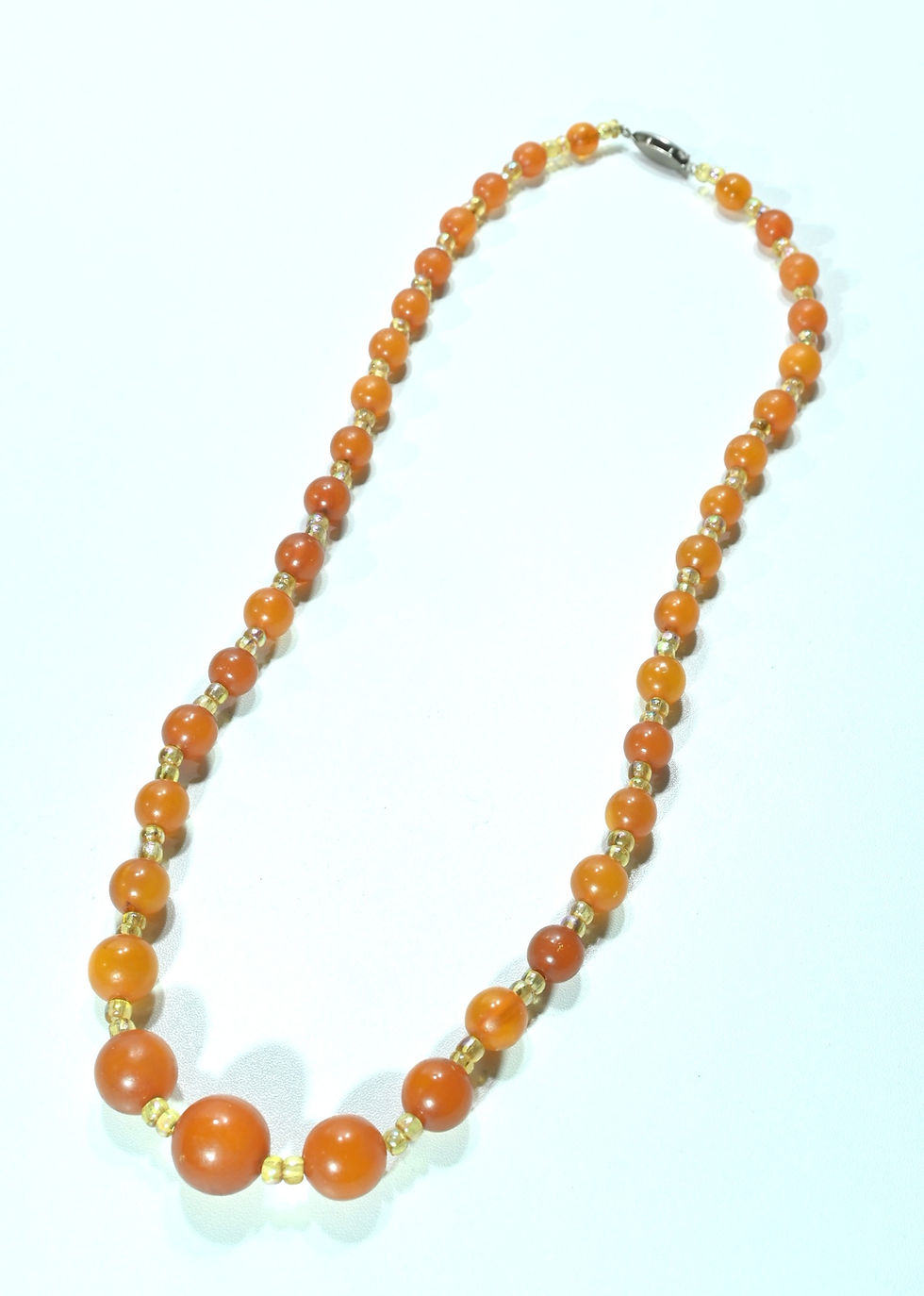 Miniature : Collier authentique en ambre jaune d'œuf