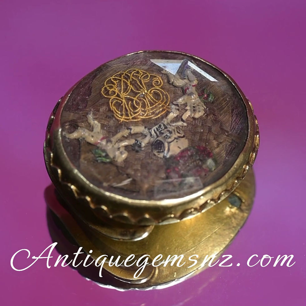 Миниатюра: 17th century Stuart Memorial Crystal Slide Rare!