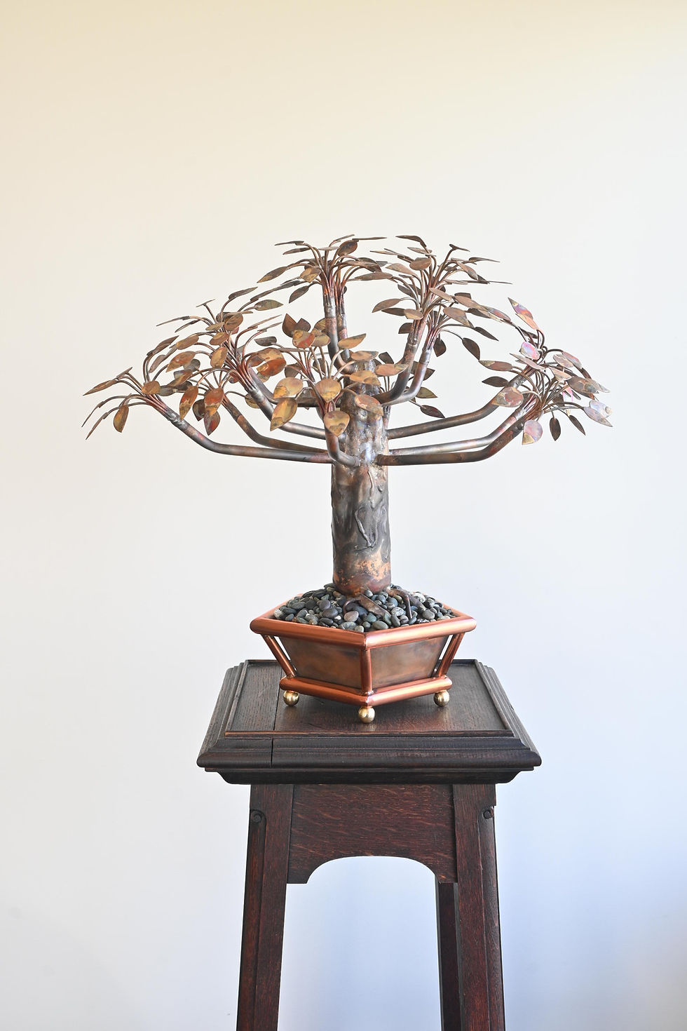 Küçük resim: 2 bakır bonsai ağacı