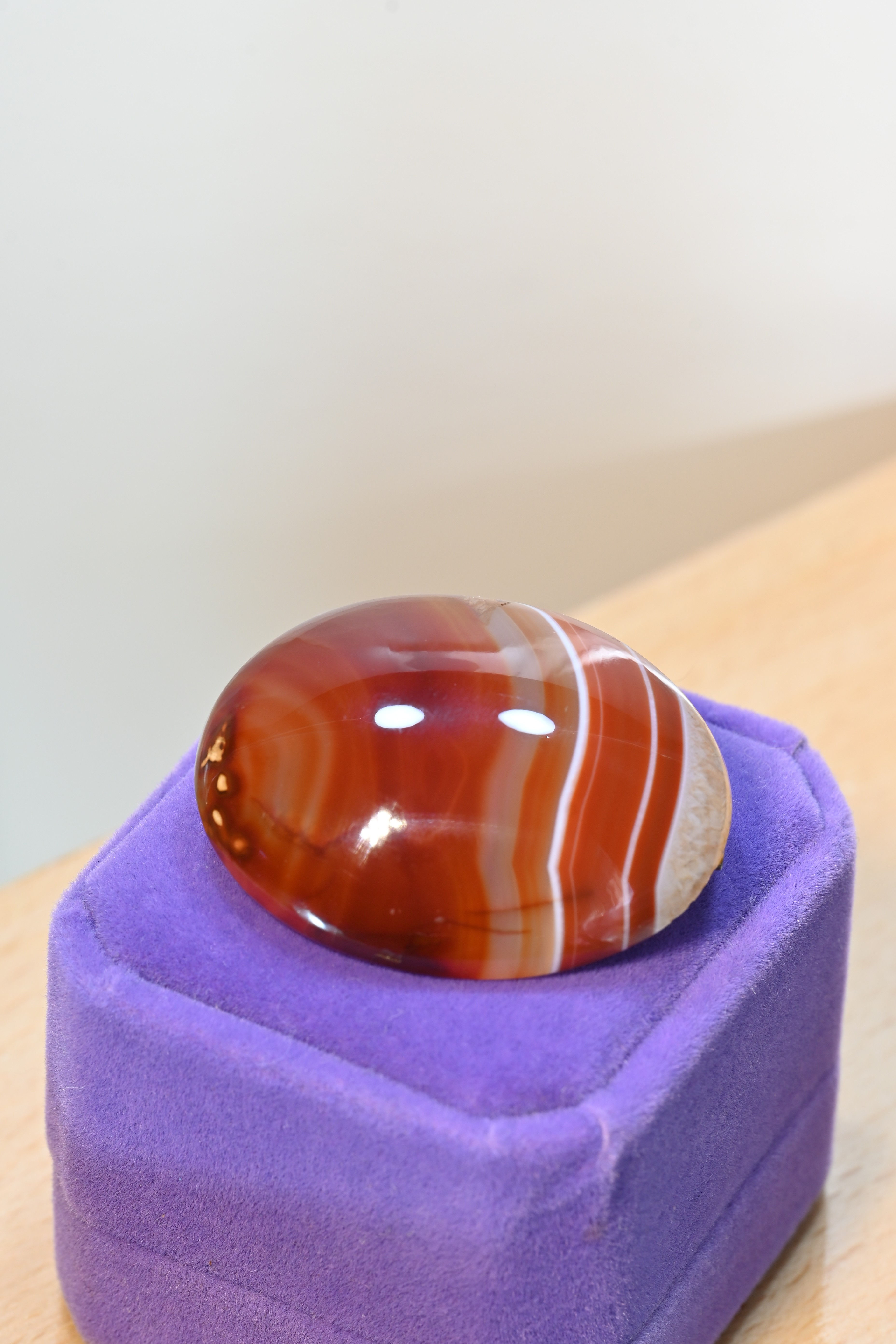 Vintage banded agate brooch