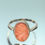 Miniaturbild: 9 carat gold and genuine red coral cameo ring