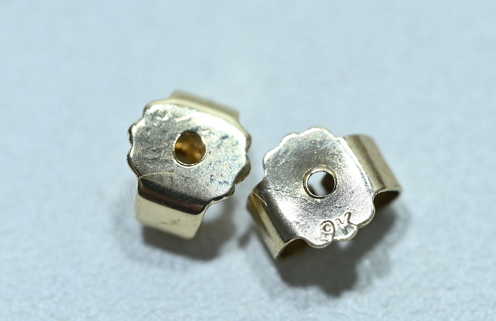 Küçük resim: 9 ayar altın ve inci küpeler, 7,8 mm inciler.