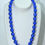 Miniaturbild: Zsiska blue metallic beaded necklace signed