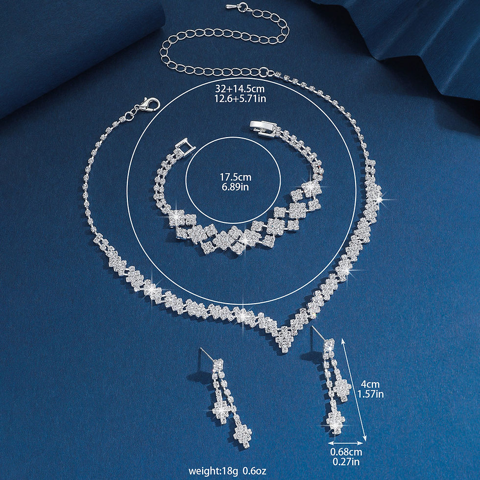 Thumbnail: Imperial Radiance Jewellery Set | Luxury Crystal Necklace, Bracelet & Earrings