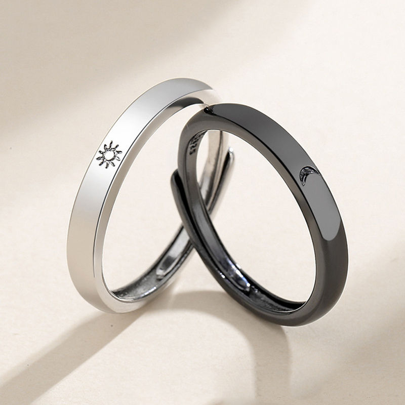 Thumbnail: Celestial Harmony Adjustable Ring | Sun or Moon Open Band