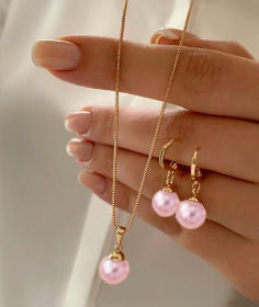 Thumbnail: Pearl Grace Jewellery Set | Elegant Necklace & Earrings