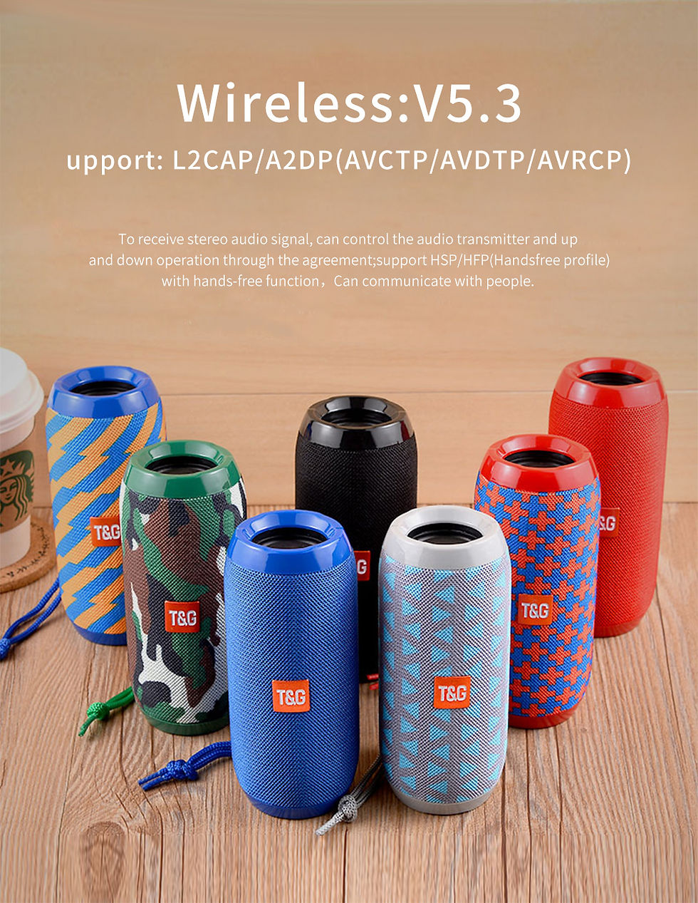 Thumbnail: Bluetooth Speaker T&G TG117 Portable TWS Sound Box Waterproof Loudspeaker Outdoo