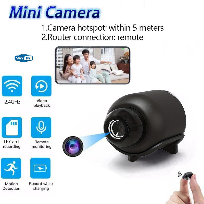 Thumbnail: New X5 Mini Camera 1080P Clear Night Vision Lightweight Portable Premium Cams Mo