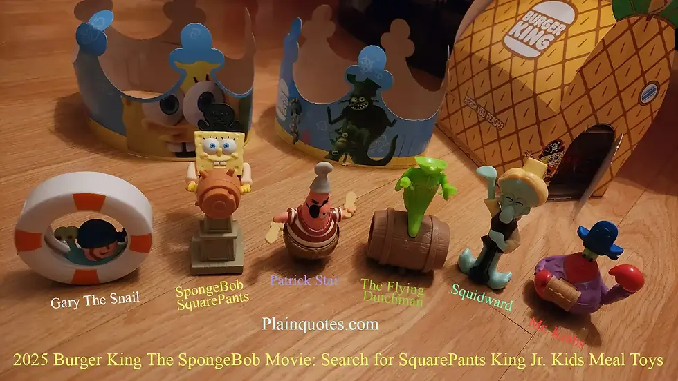The SpongeBob Movie: Search for SquarePants Burger King Toys