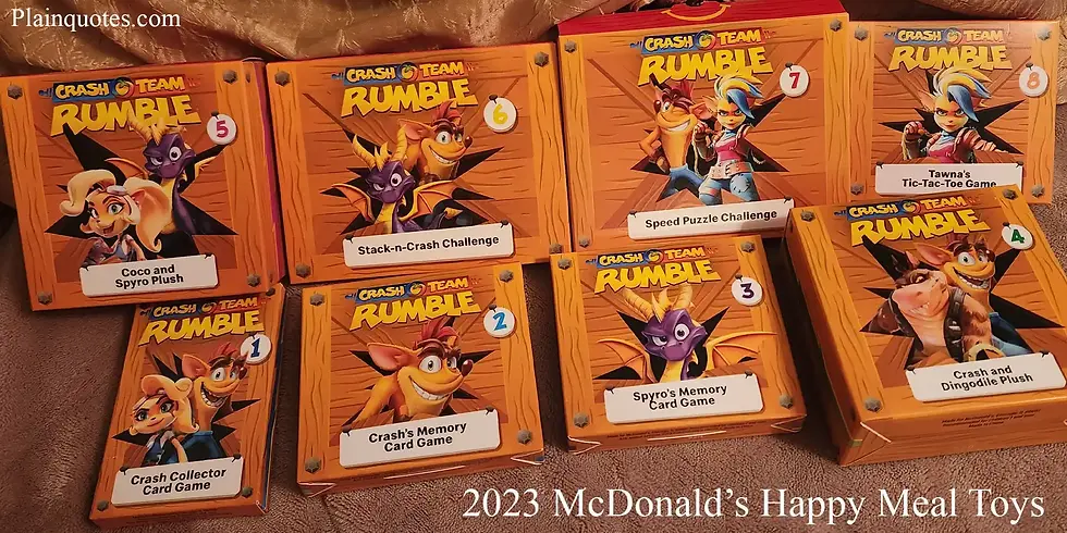 Happy Meal Crash Team Rumble Toys