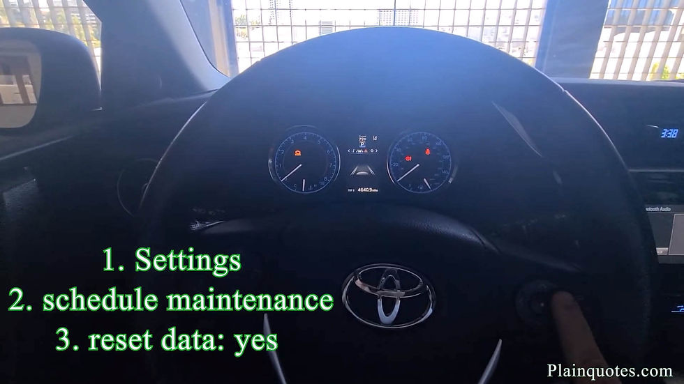 how to Turn Off 2017 Toyota Corolla Maintenance Required light