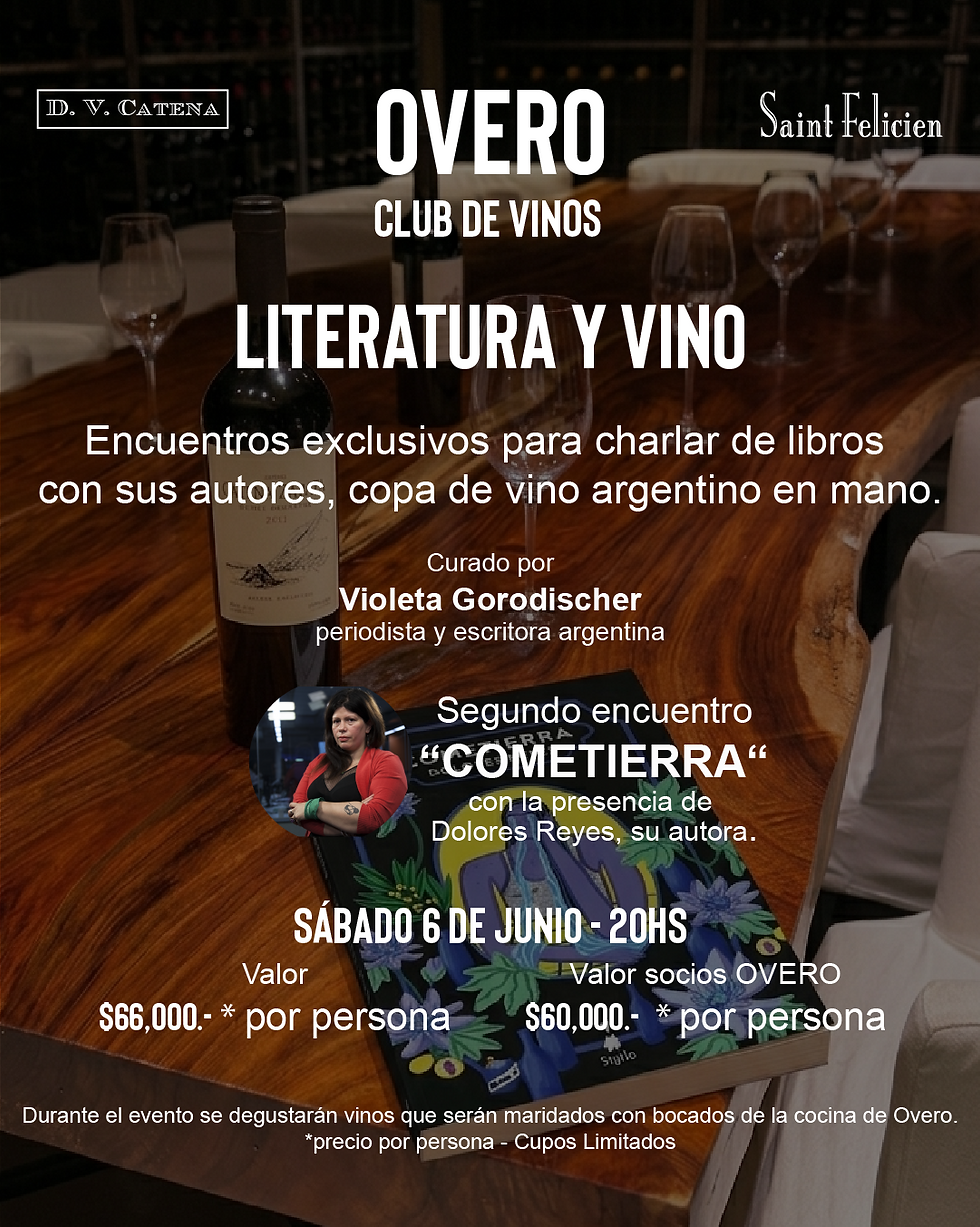 06/06 - "LITERATURA Y VINO" en la cava de Overo Club de Vinos