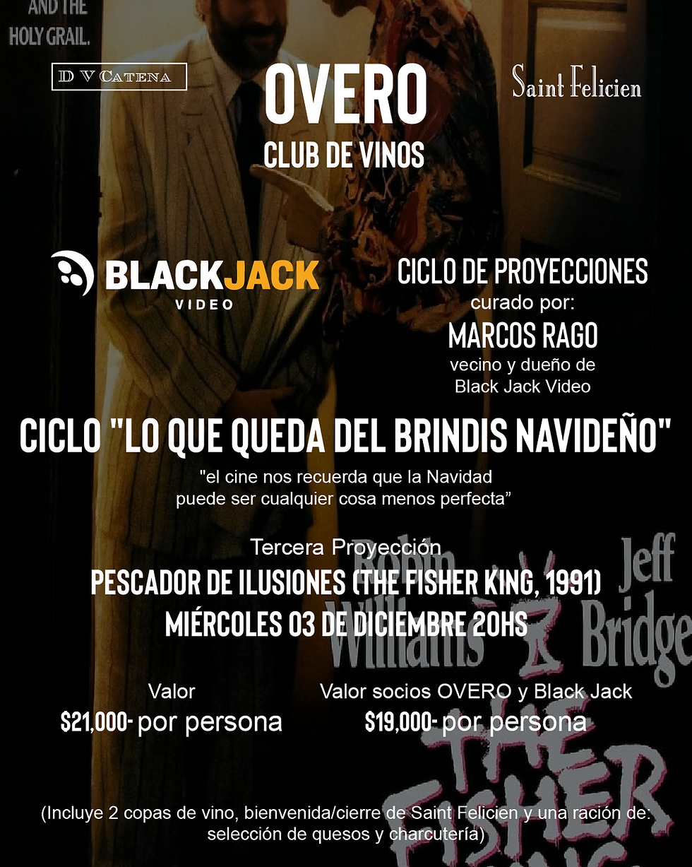 03/12 - Ciclo de proyecciones "LO QUE QUEDA DEL BRINDIS NAVIDEÑO" - "Pescador de Ilusiones" (The Fisher King) (1991)