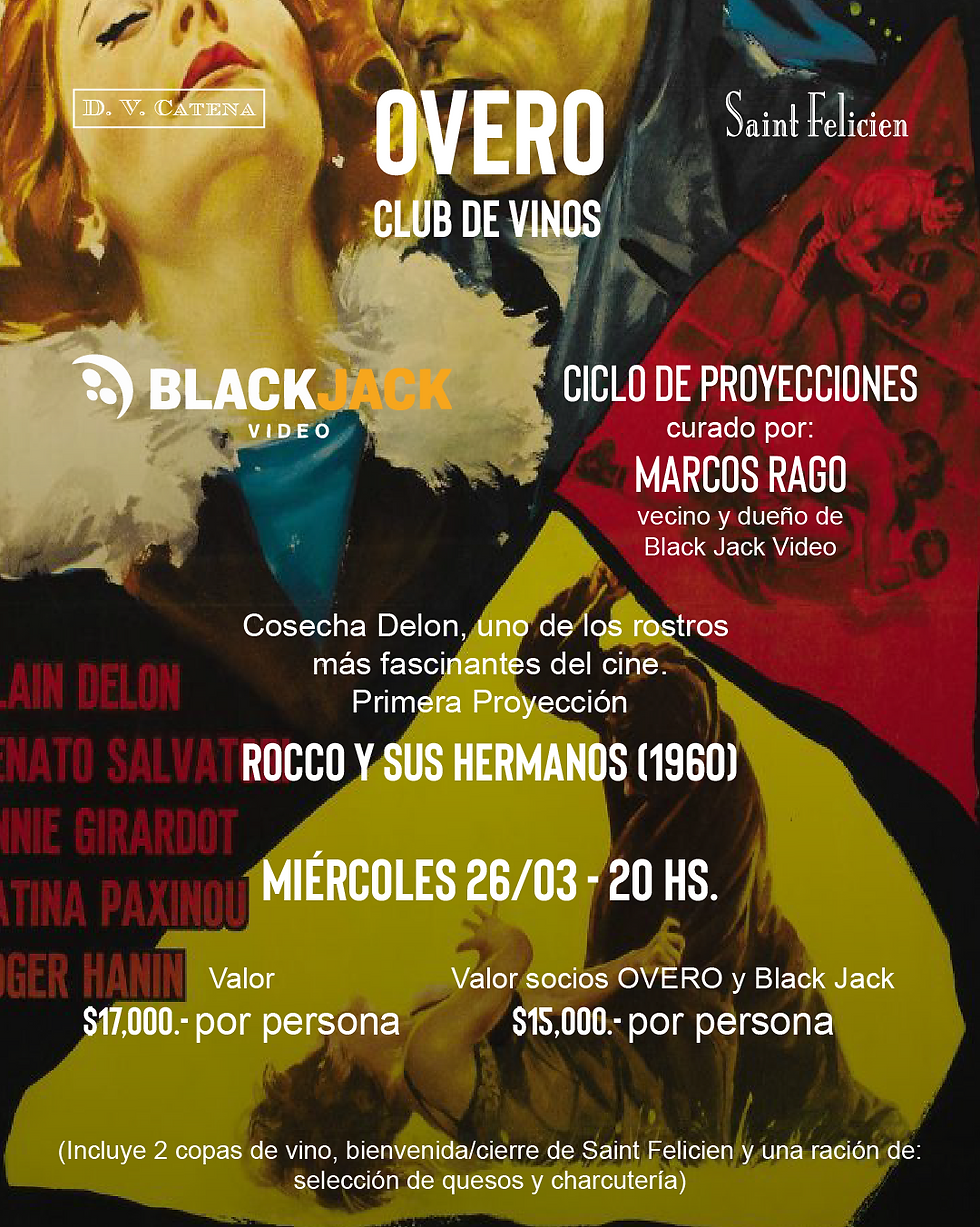 26/03 - Ciclo de proyecciones Cosecha Delon - "Rocco y sus hermanos" (1960)