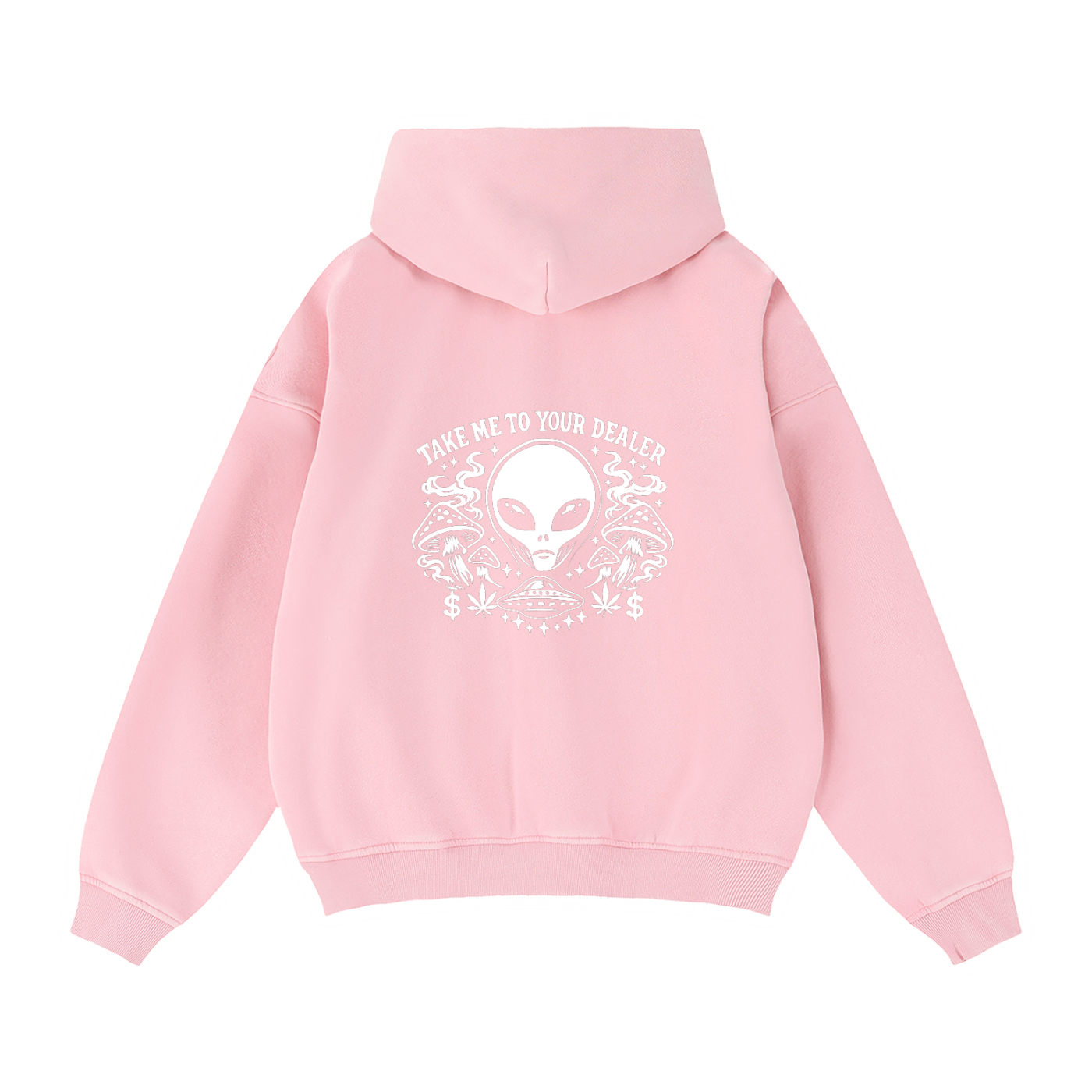 Take me to your dealer Zip-Through Boxy Fleece Hoodie green