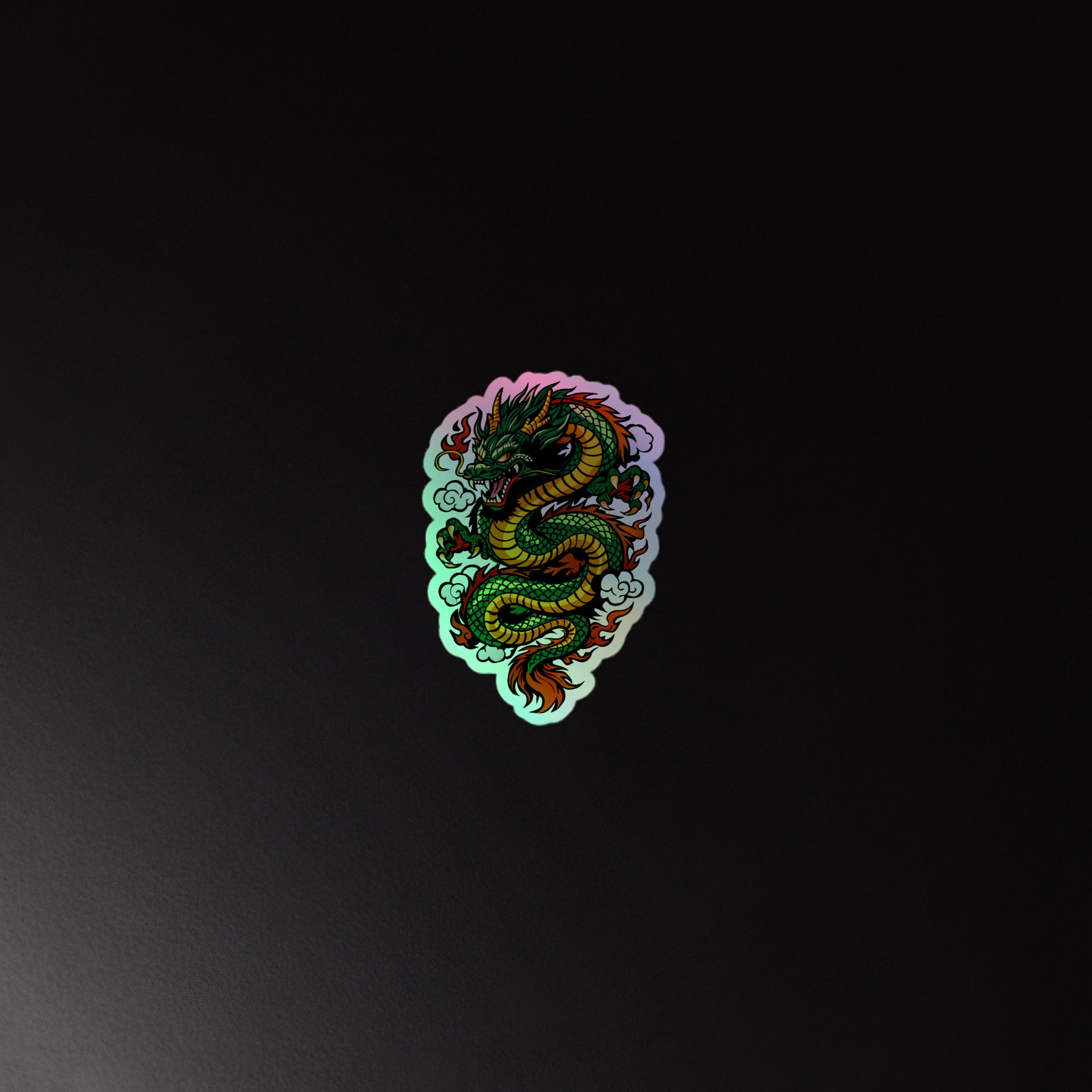 Dragon holographic sticker