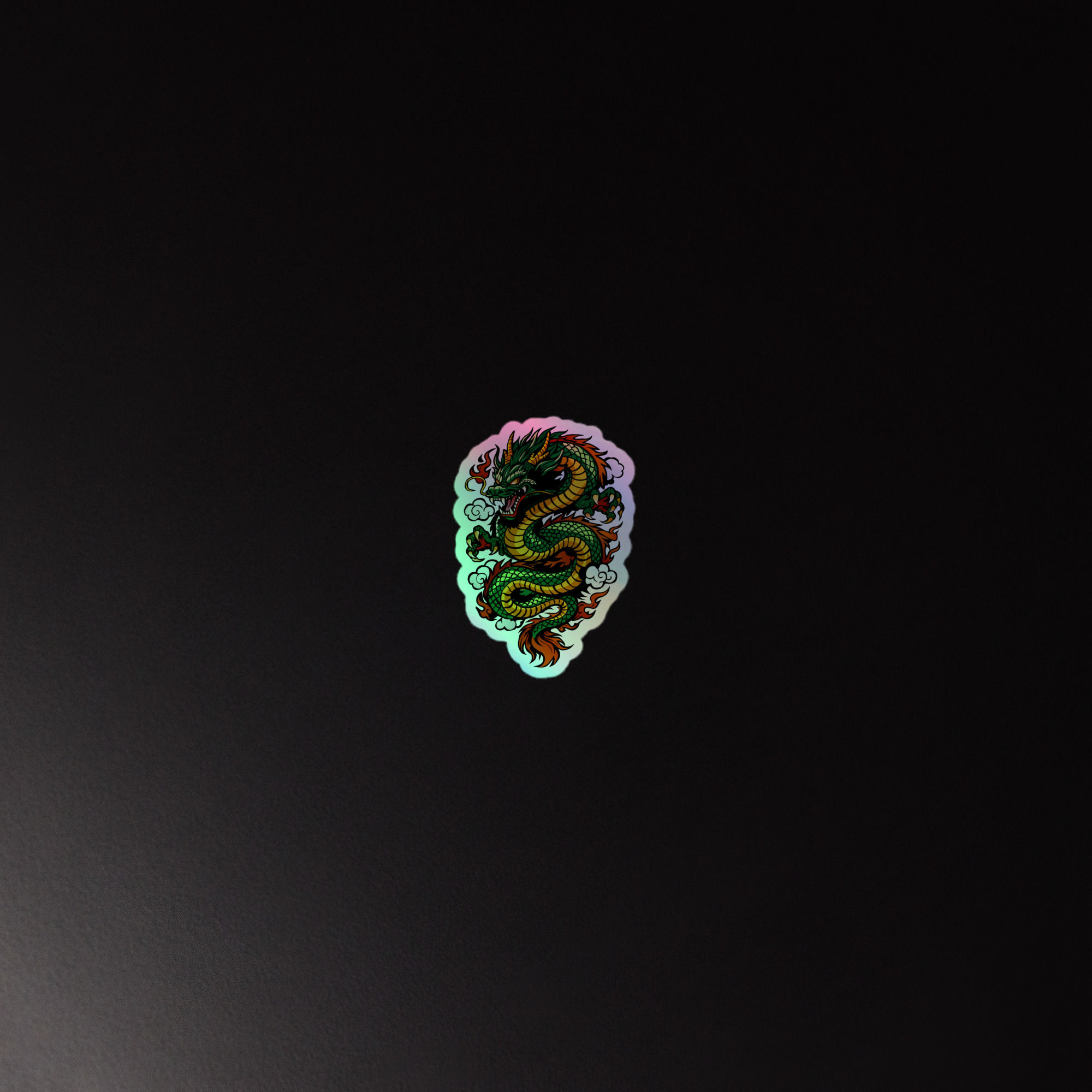 Dragon holographic sticker