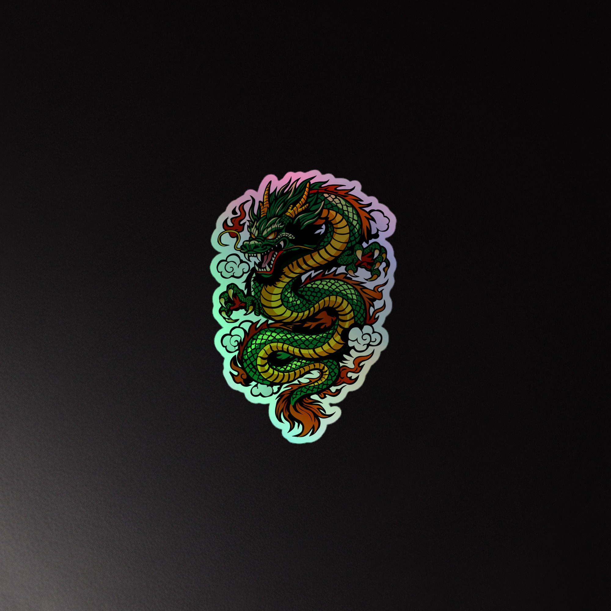 Dragon holographic sticker