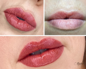 Before and after lip blush