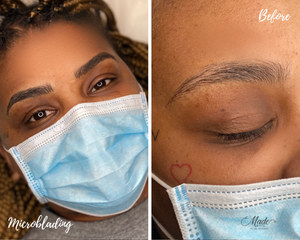Before and after Microblading