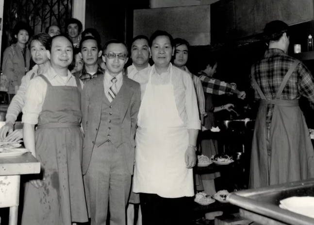 CCSC founder Harrison Lim with cooking class students in the 1980s