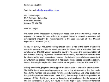 PDAC supporting Charlie's work in fighting for the Mining industry and Northern Ontario