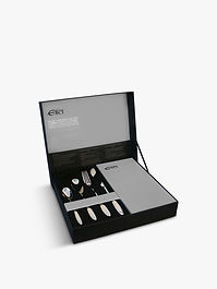 Elia Zephyr is a slim yet gently curved design, simple and elegant to complement any table setting. Carefully crafted in highly polished 18/10 Stainless Steel, to a smooth mirror finish, Zephyr can easily co-ordinate with any dinnerware to create an attractive place-setting. This Elia Zephyr 24 Piece Cutlery Gift Box Set Includes 6 X Table Knife 6 X Table Fork 6 X Dessert Spoon & 6 X Tea Spoon.