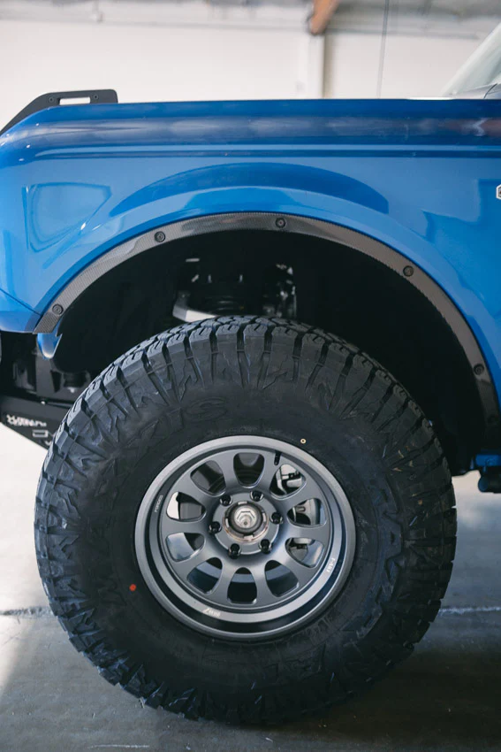 2021 2023 FORD BRONCO CARBON FIBER FENDER FLARE DELETE KIT FRONT