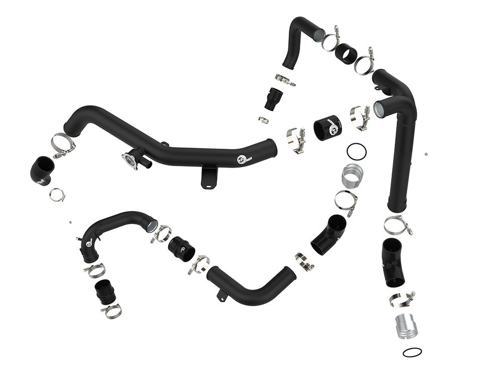 Thumbnail: 2021+ Bronco 2.7 aFe BladeRunner Hot and Cold Charge Pipe KIT