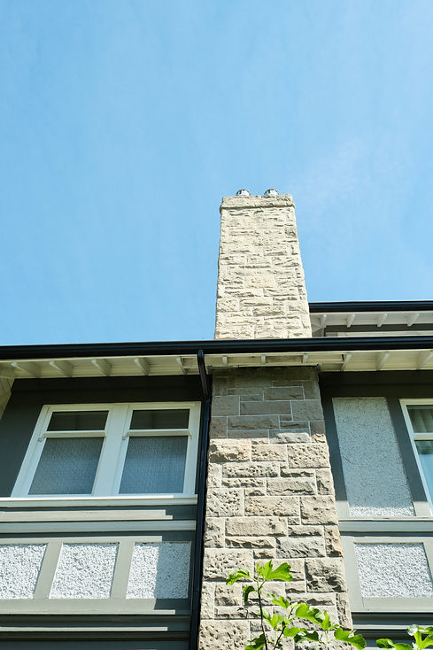 Sandstone that has been steam cleaned and repointed on a heritage home in Oak Bay, BC by Lennox Masonry