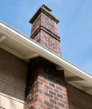 A heritage brick chimney restored and rebuilt by Island Chimney Solutions in Victoria, BC