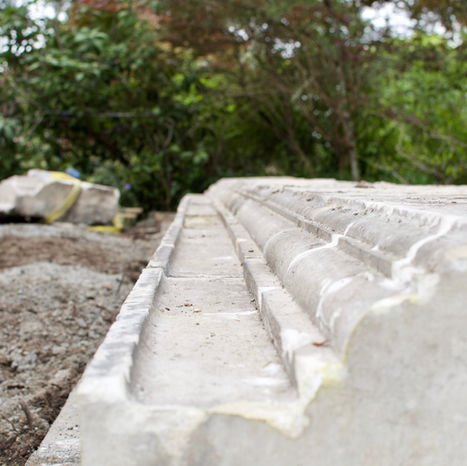 17th-Century limestone cathedral remnants being restored by Stone & Trowel in Saanich BC