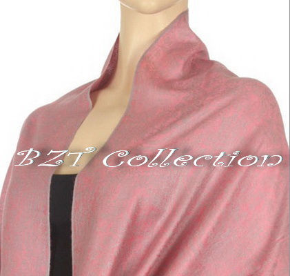 Thumbnail: Paisley Jacquard Pashmina - Red &  Purple (4th set)