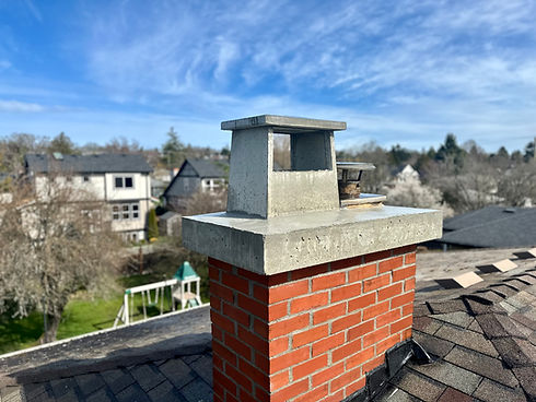 A newly repaired chimney in Victoria BC done by Island Chimney Solutions