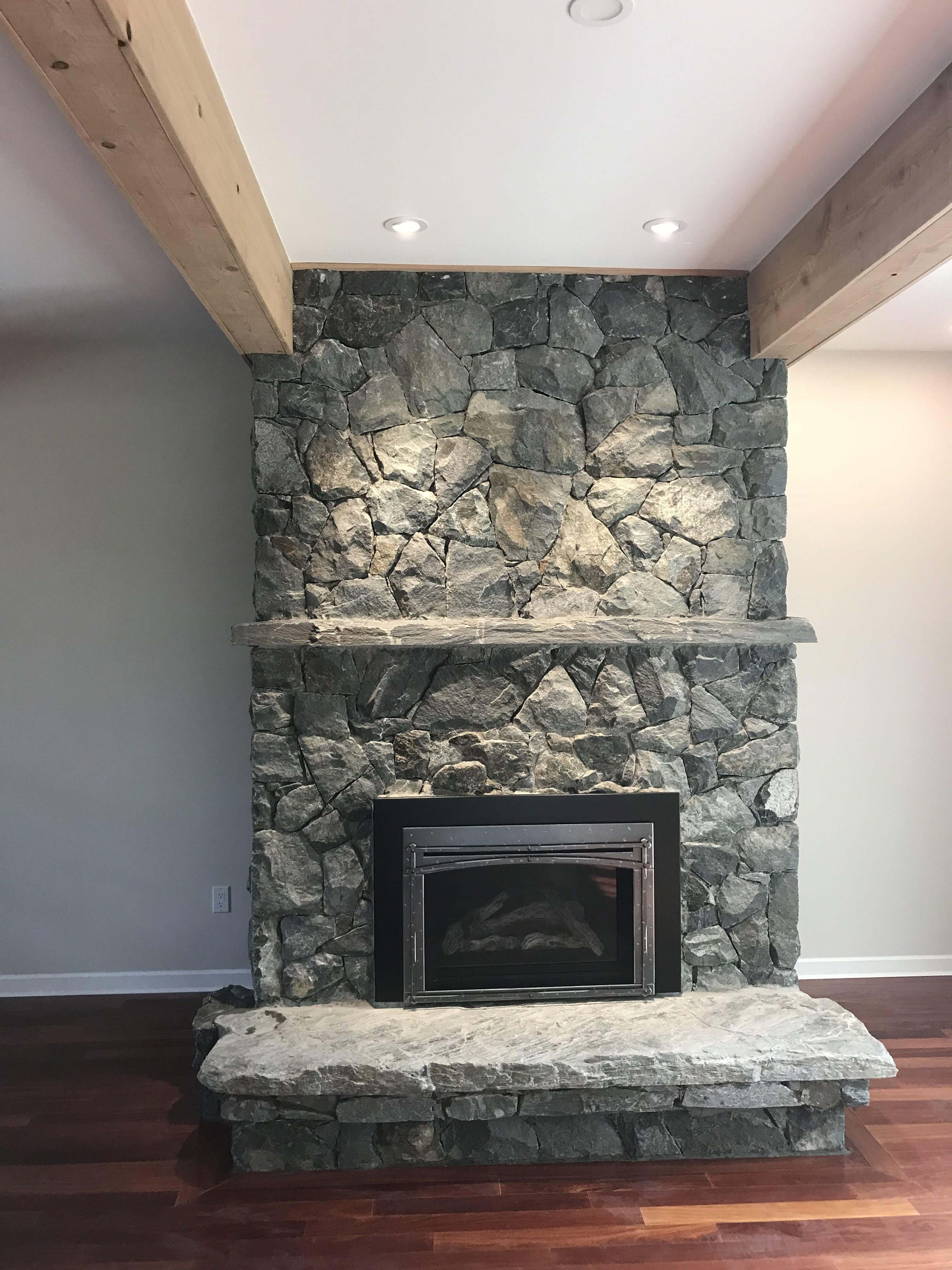 Stone Fireplace, Lennox Masonry, Victori