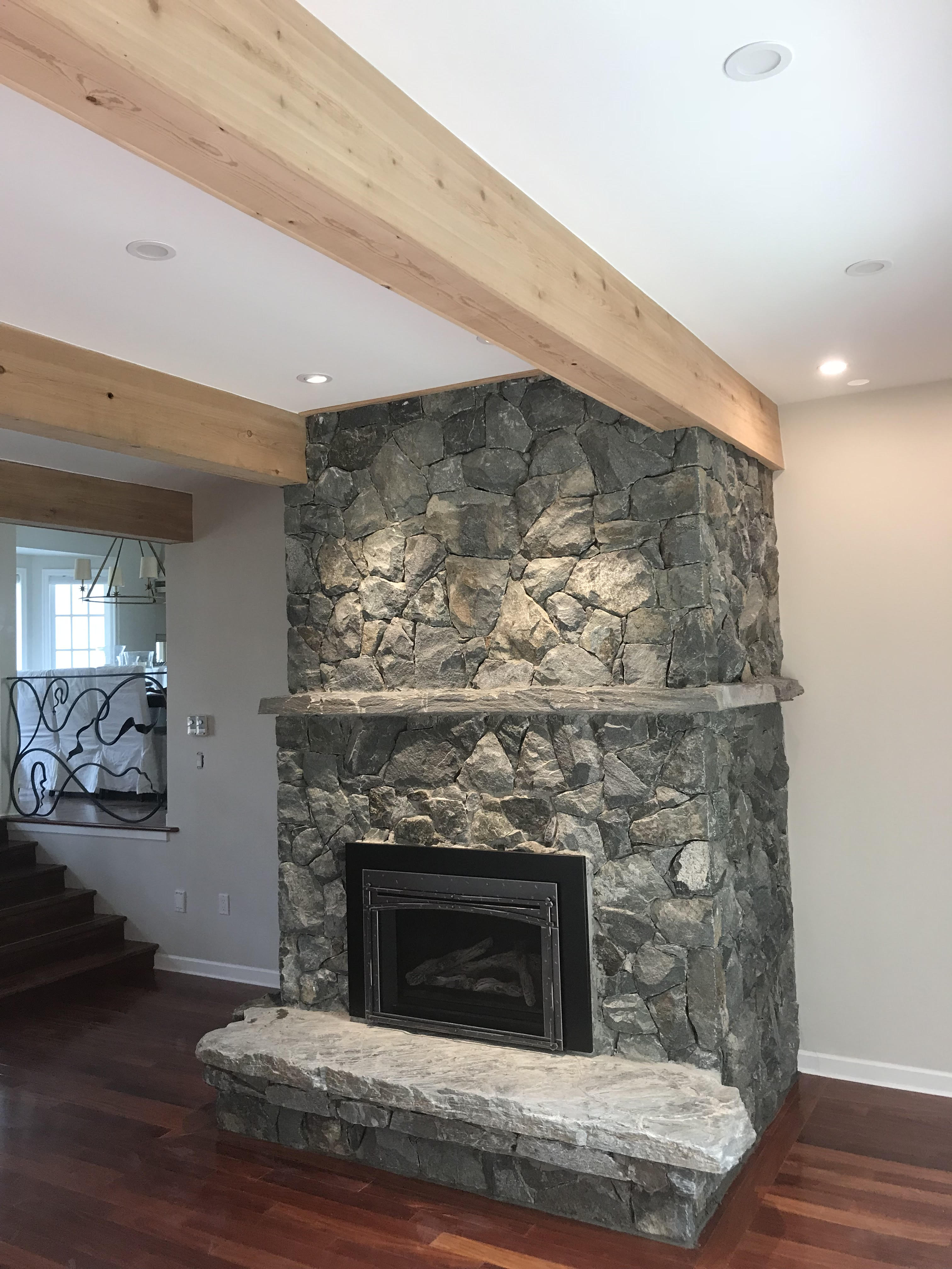 Stone Fireplace, Lennox Masonry, Victori