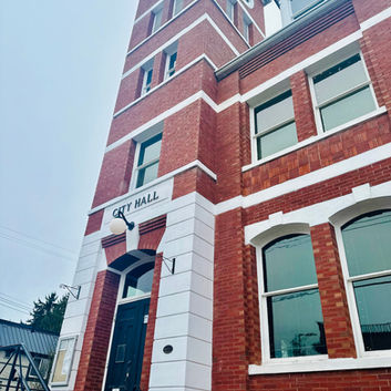 Heritage masonry restoration of sandstone and brickwork in Duncan, BC by Stone & Trowel Heritage Restoration