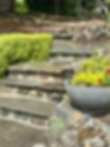 Stone staircase and patio built by Lennox Masonry in Victoria BC