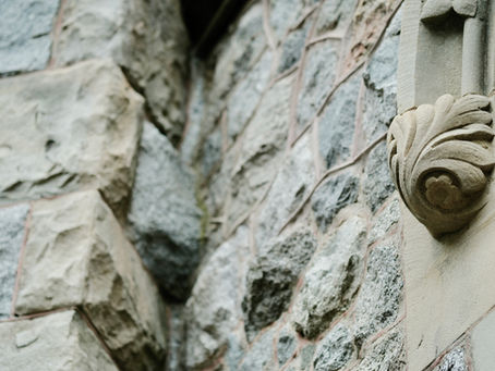 Heritage stonework being repointed and repaired by Stone & Trowel in Victoria BC