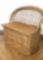 Banc coffre à jouets en osier