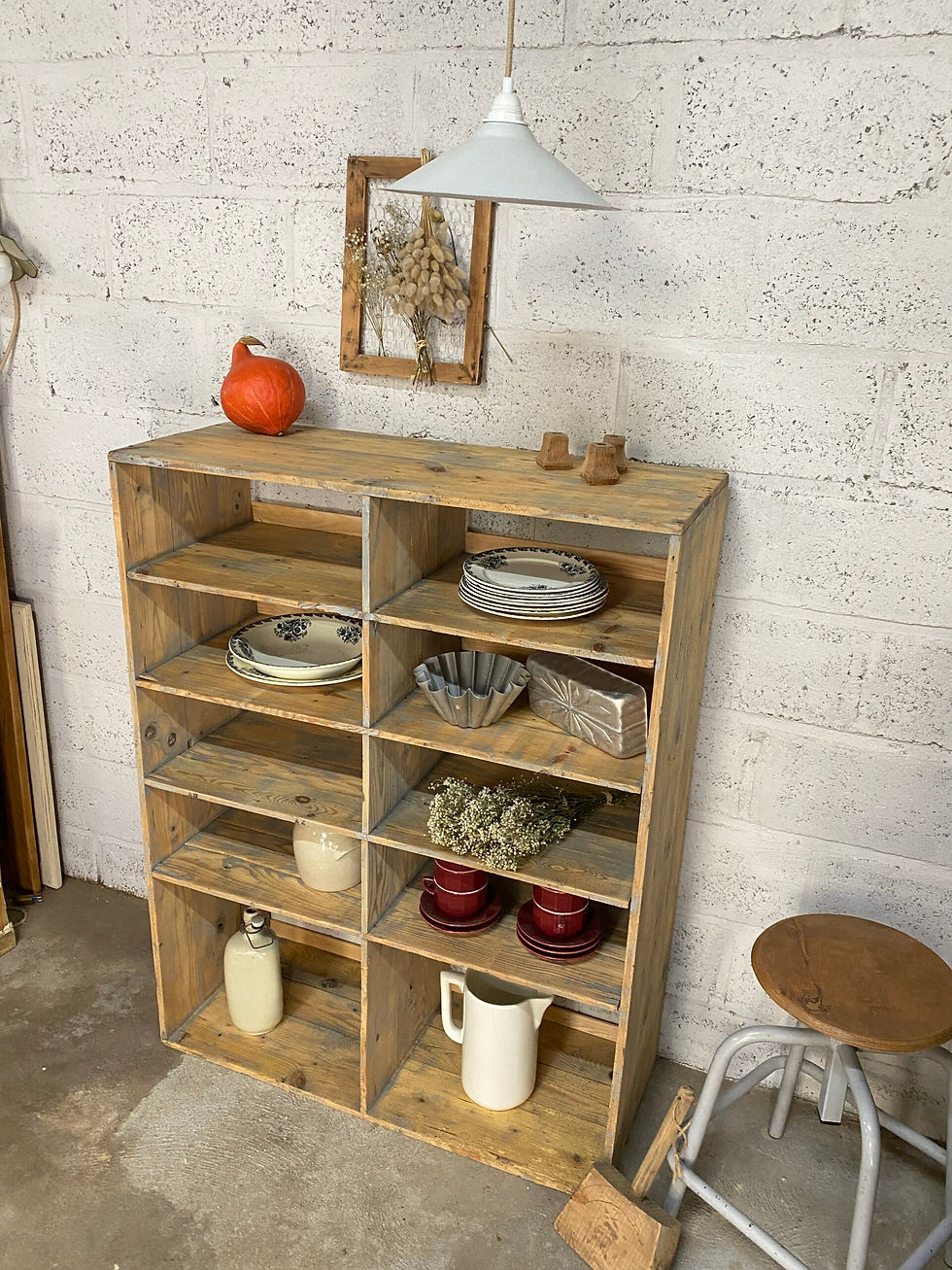 Meuble de métier en bois