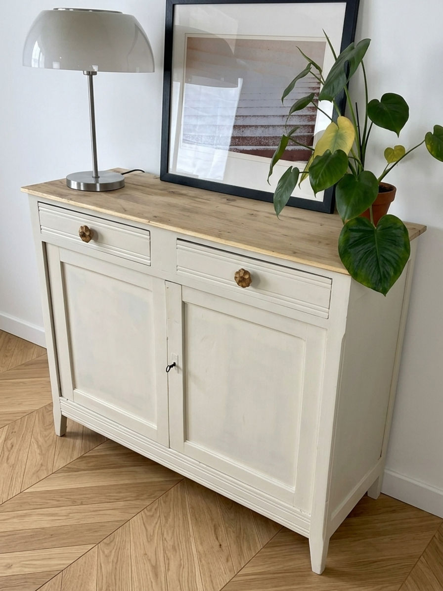 Miniature : Buffet parisien vintage beige clair