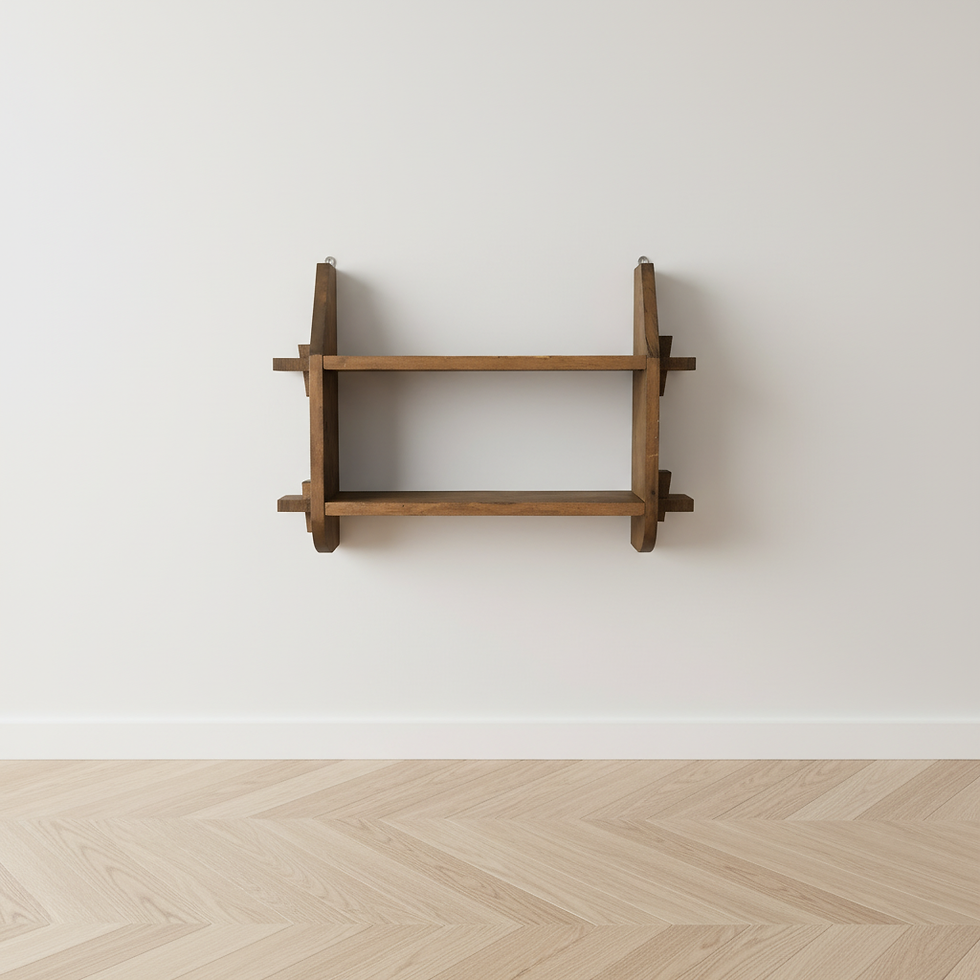 Miniature : Petite étagère vintage en bois massif.
