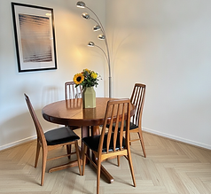 Suite de 4 chaises Eva en teck par Niels Koefoed pour Koefoeds Hornslet, 1960