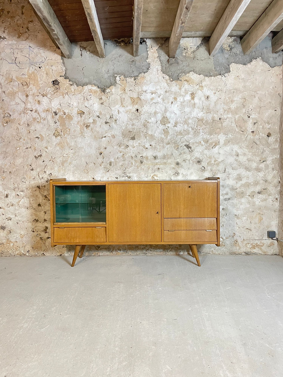 enfilade vintage en chêne clair