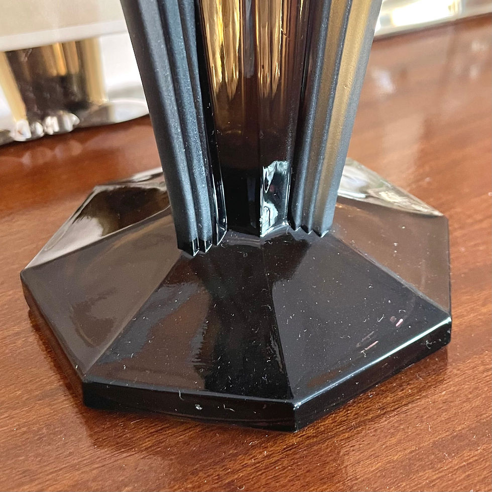 Miniature : Vase ancien art déco noir